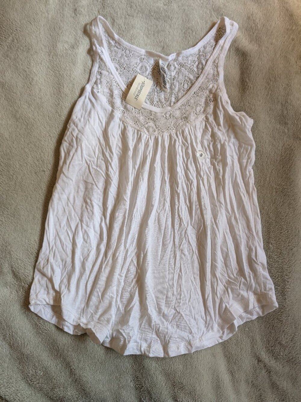 WOMEN'S AEROPOSTALE NEW TANK TOP S Small White Lace Vintage Vnt Shirt Blouse